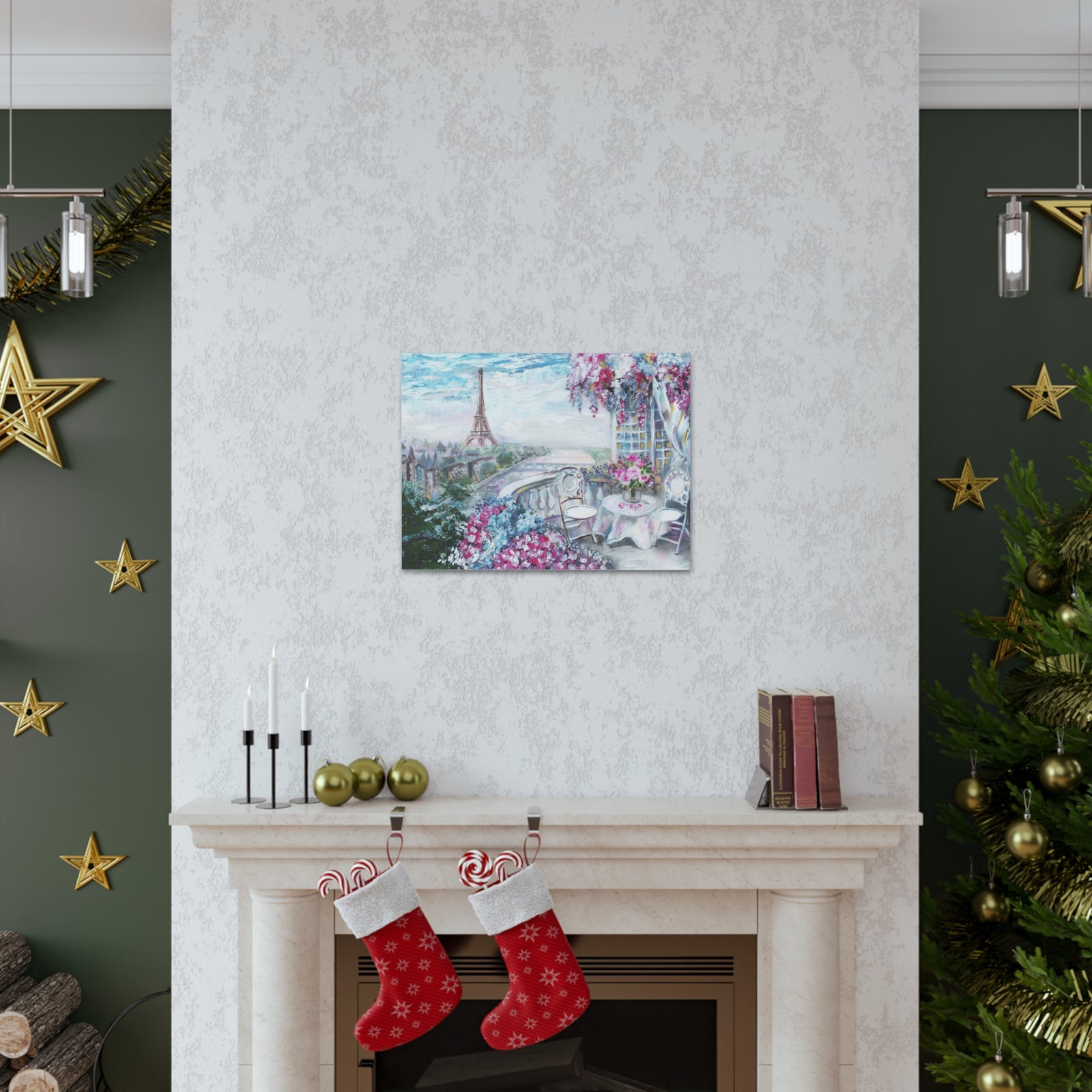 Paris Pink Eiffel Tower France Canvas Artwork High-Quality Breathtaking French City for Home Decor Ready to Hang-Express Your Love Gifts