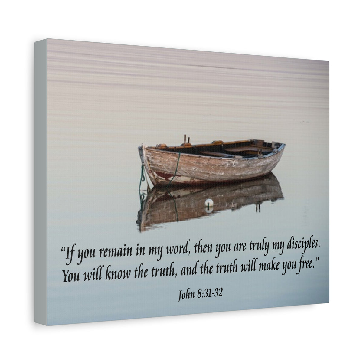 Scripture Walls John 8:31-32 Truth Will Make You Free Bible Verse Canvas Christian Wall Art Ready to Hang Unframed-Express Your Love Gifts