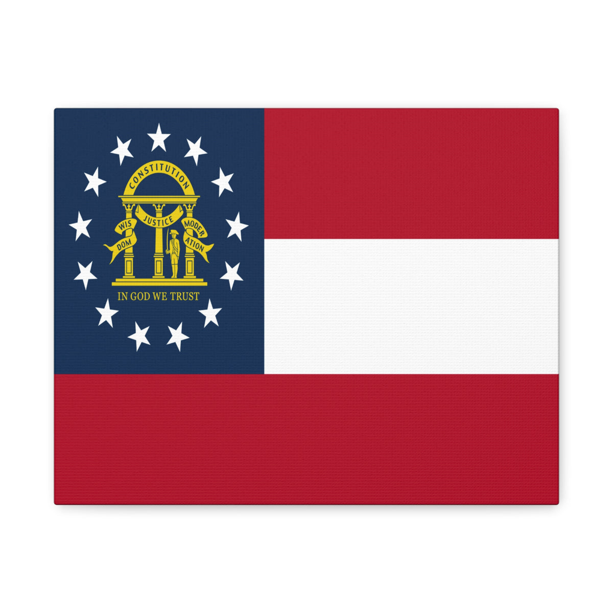 Georgia State Flag Canvas Vibrant Wall Art Unframed Home Decor-Express Your Love Gifts