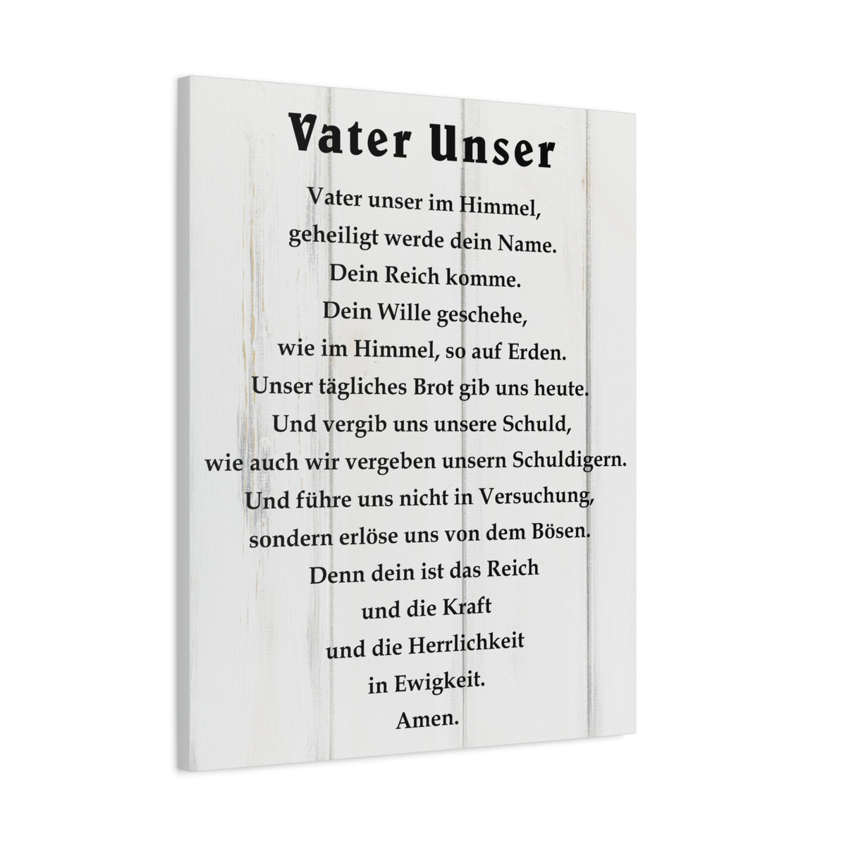 Scripture Walls Lord's Prayer Vater Unser German Wood Bible Verse Canvas Christian Wall Art Ready to Hang Unframed-Express Your Love Gifts