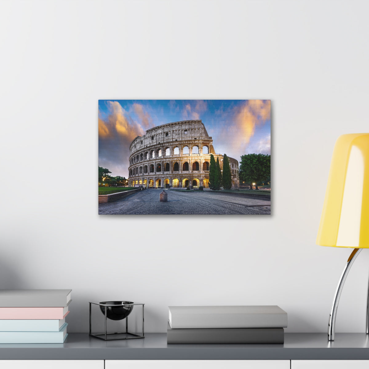 Colosseum in Italy Nature Wilderness Photography Canvas Wall Art for Home Decor Ready-to-Hang-Express Your Love Gifts