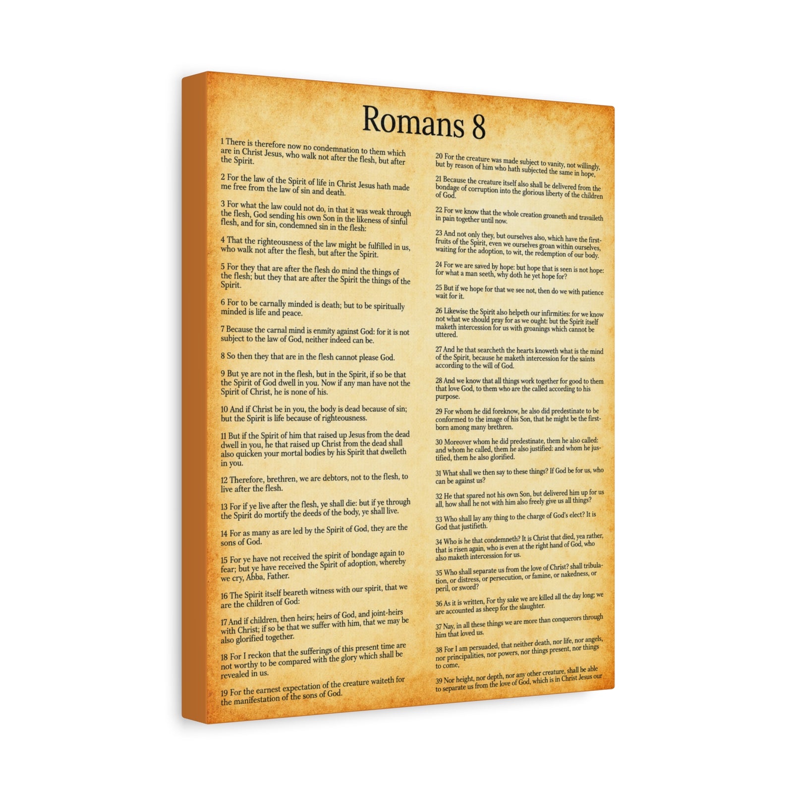 Scripture Walls Glorification Romans 8 Chapter Gold Christian Wall Art Print Ready to Hang Unframed-Express Your Love Gifts