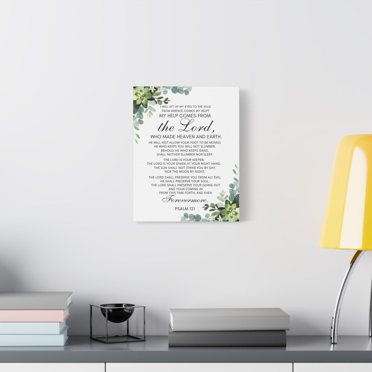 Scripture Walls Psalm 121 My Help Comes From God Bible Verse Canvas Christian Wall Art Ready to Hang Unframed-Express Your Love Gifts