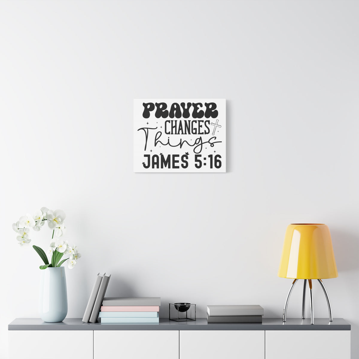 Scripture Walls James 5:16 Prayer Changes Things Bible Verse Canvas Christian Wall Art Ready to Hang Unframed-Express Your Love Gifts