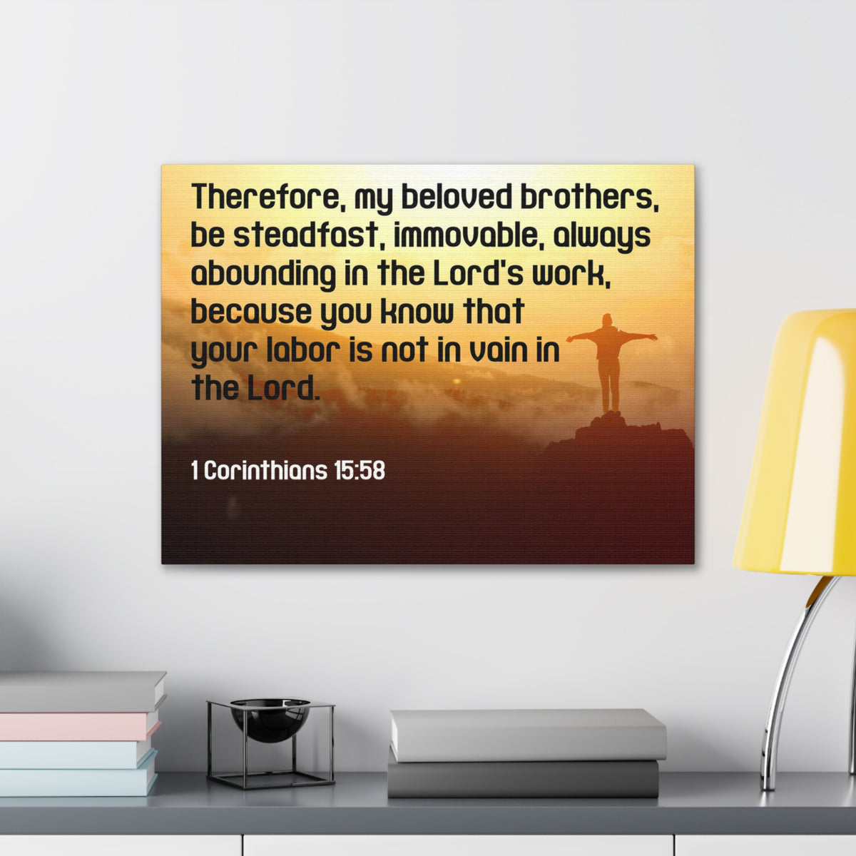 Lord's Work 1 Corinthians 15:58 Christian Dad Canvas-Express Your Love Gifts
