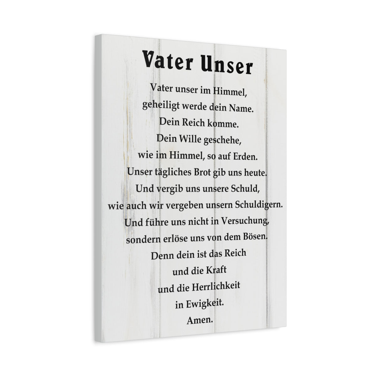 Scripture Walls Lord's Prayer Vater Unser German Wood Bible Verse Canvas Christian Wall Art Ready to Hang Unframed-Express Your Love Gifts