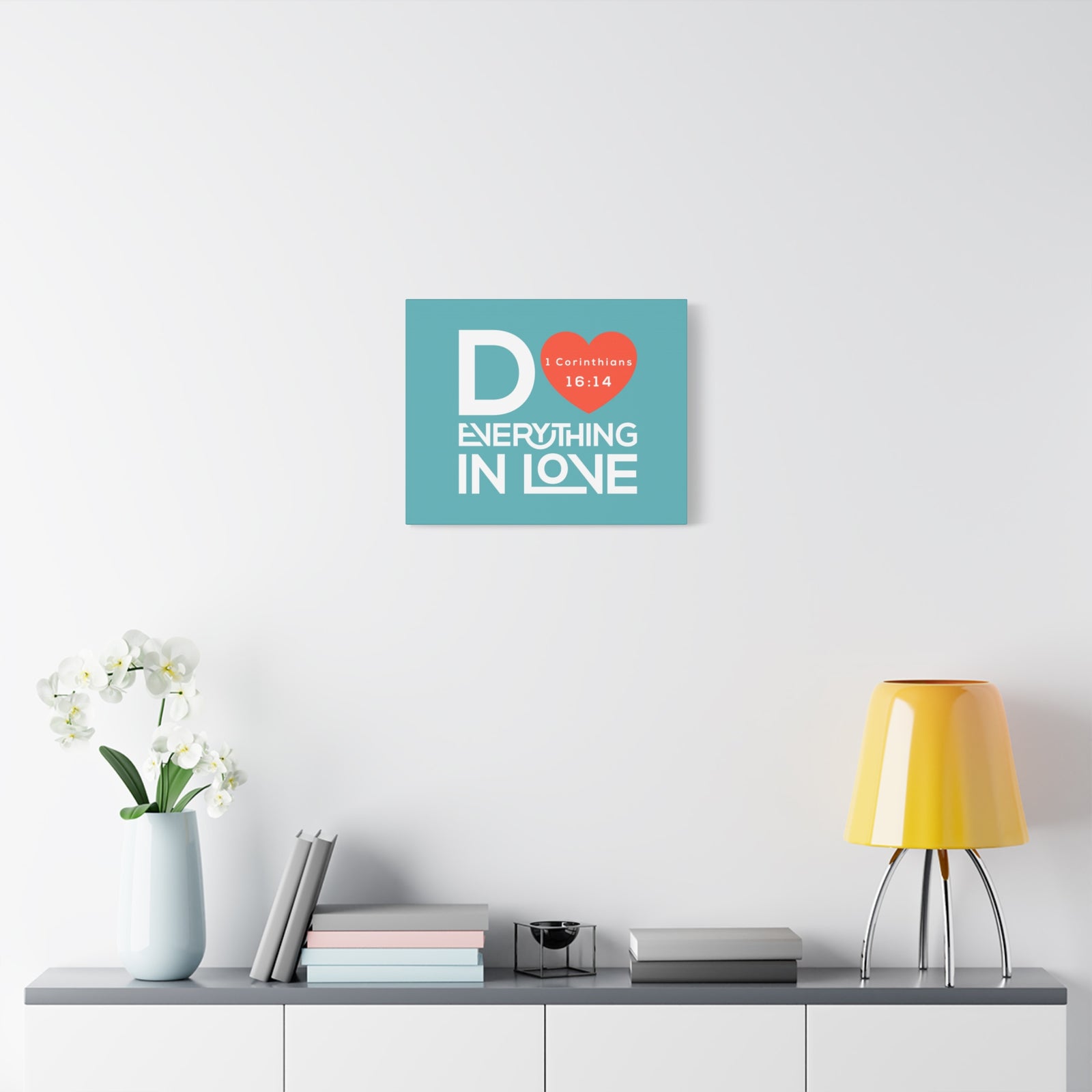 Scripture Canvas Do Everything In Love 1 Corinthians 16:14 Christian Wall Art Bible Verse Print Ready To Hang-Express Your Love Gifts
