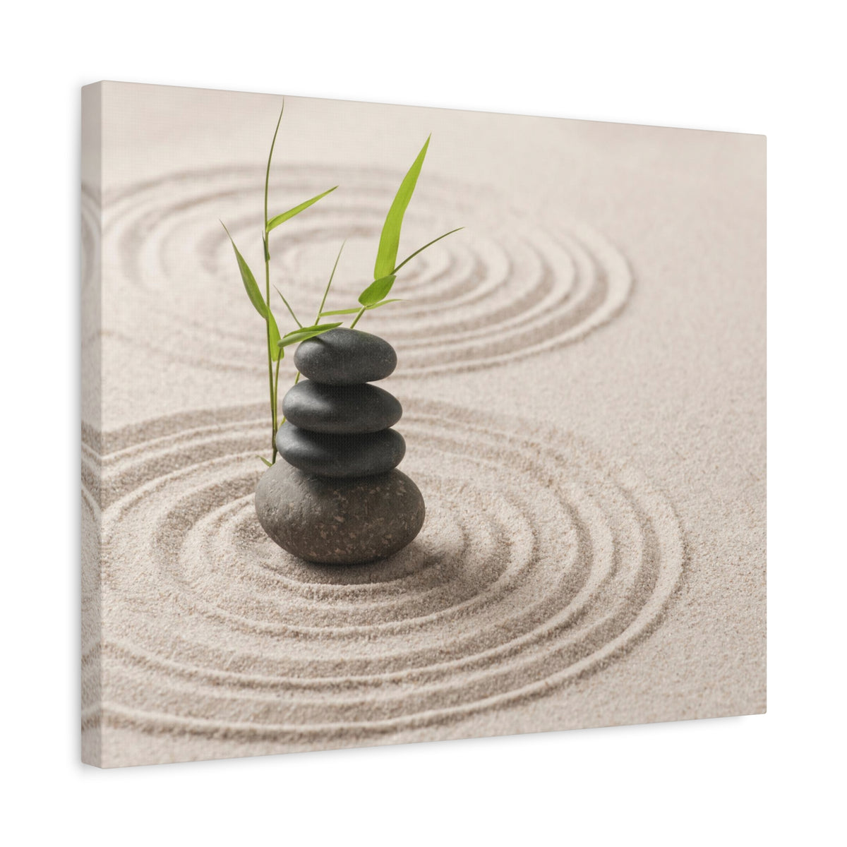 Zen Stones Sand Forest Floral Nature Photography Canvas Wall Art for Home Decor Ready-to-Hang-Express Your Love Gifts