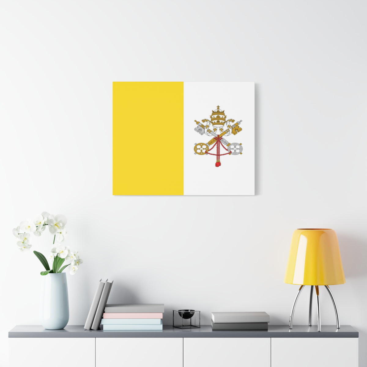 Vatican City Country Flag Canvas Vibrant Wall Art Unframed Home Decor-Express Your Love Gifts