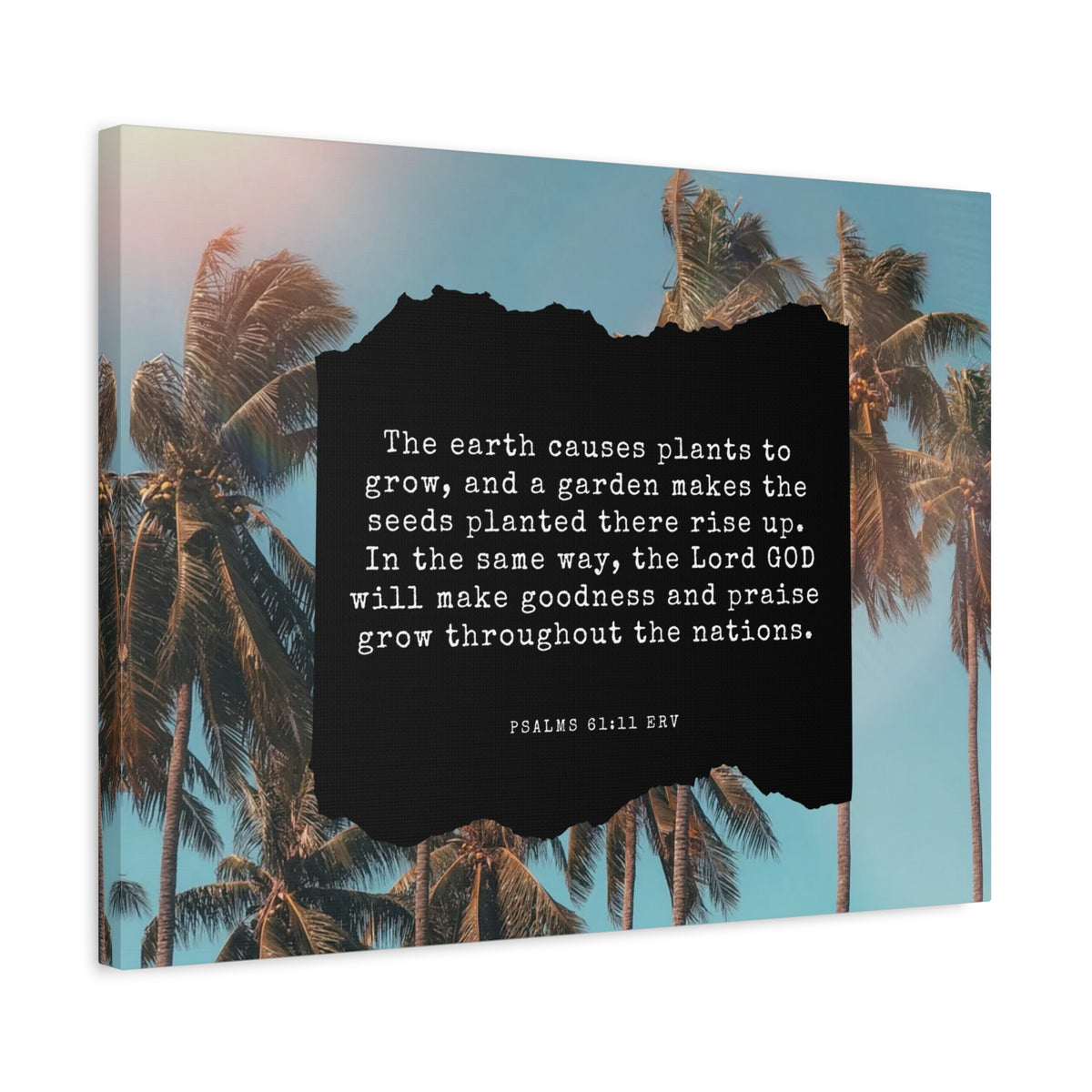 Scripture Walls Goodness And Praise Psalms 61:11 Bible Verse Canvas Christian Wall Art Ready to Hang-Express Your Love Gifts