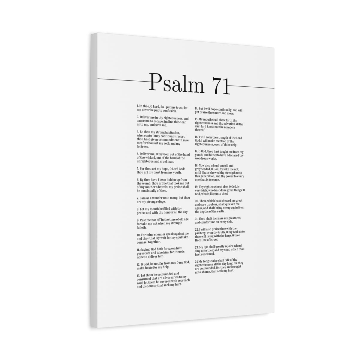 Scripture Canvas O Thou Holy One Of Israel Psalm 71 Christian Wall Art Bible Verse Print Ready to Hang-Express Your Love Gifts