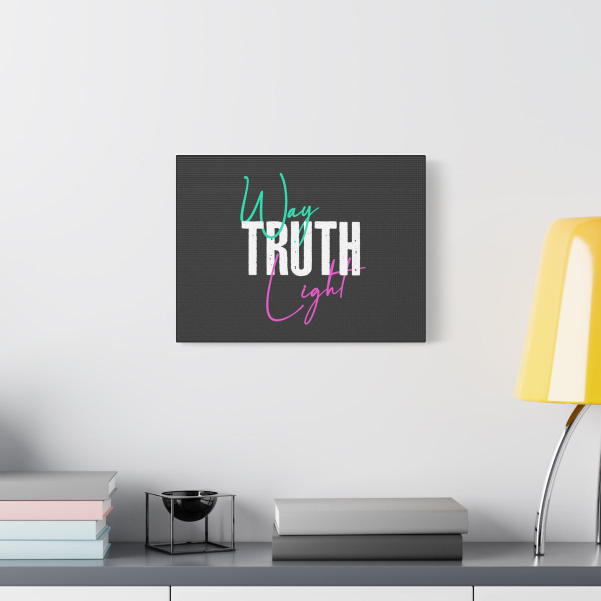 Scripture Walls Way, Truth, Light Psalm 119:105 Dark Gray Bible Canvas Christian Wall Art Ready to Hang-Express Your Love Gifts