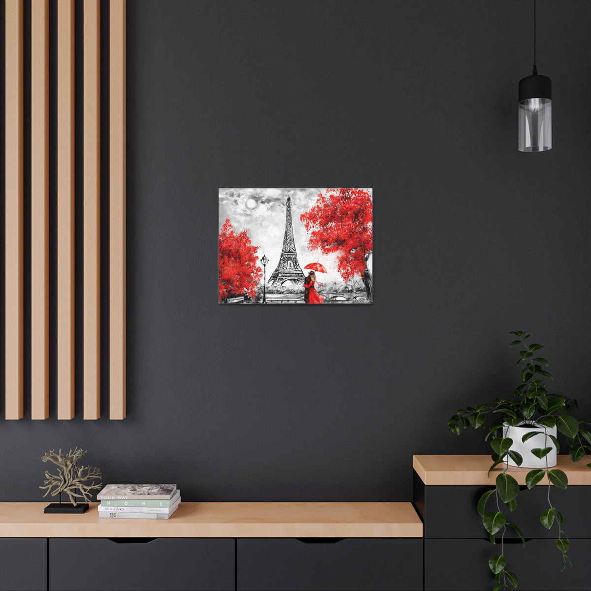 Paris Eiffel Tower Couple France Canvas Artwork High-Quality Breathtaking French City for Home Decor Ready to Hang-Express Your Love Gifts
