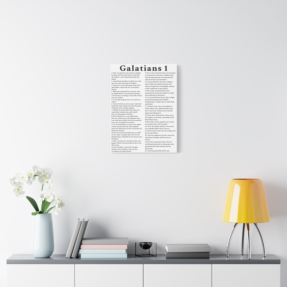 Scripture Walls Galatians 1 Chapter White Defending the Gospel of Grace Bible Canvas Christian Wall Art Ready to Hang Unframed-Express Your Love Gifts