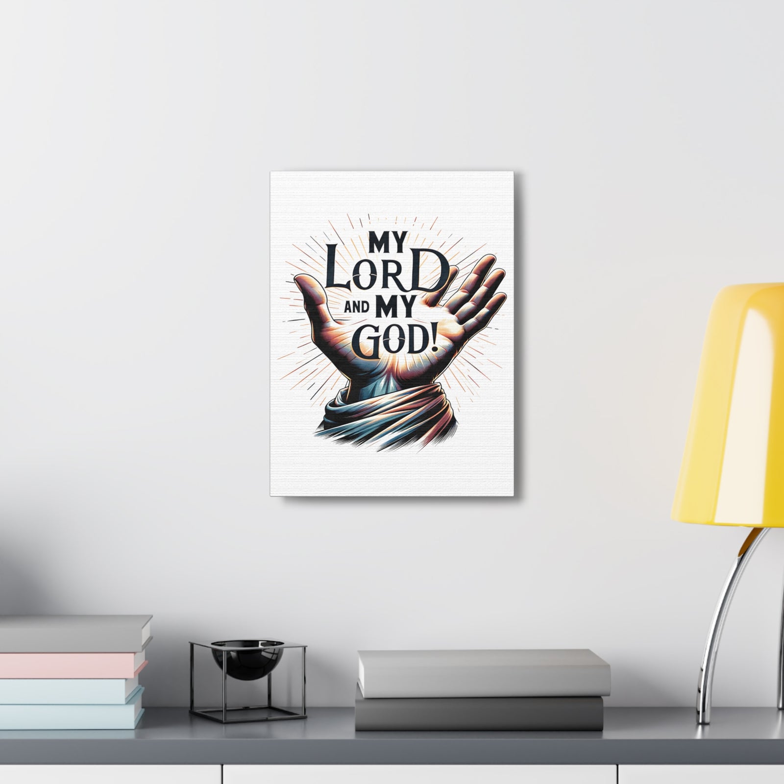Scripture Walls John 20:28 My Lord and My God! Bible Verse Canvas Christian Wall Art Ready to Hang Unframed-Express Your Love Gifts