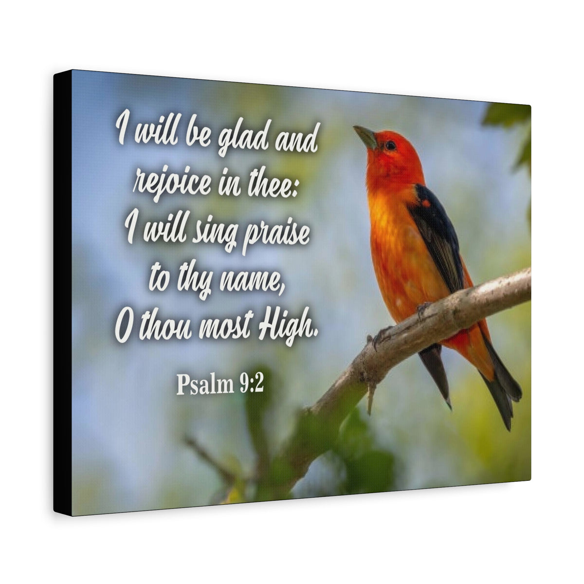 Bible Verse Canvas I WIll Sing Praise Psalm 9:2 Christian Home Decor Scripture Art-Express Your Love Gifts