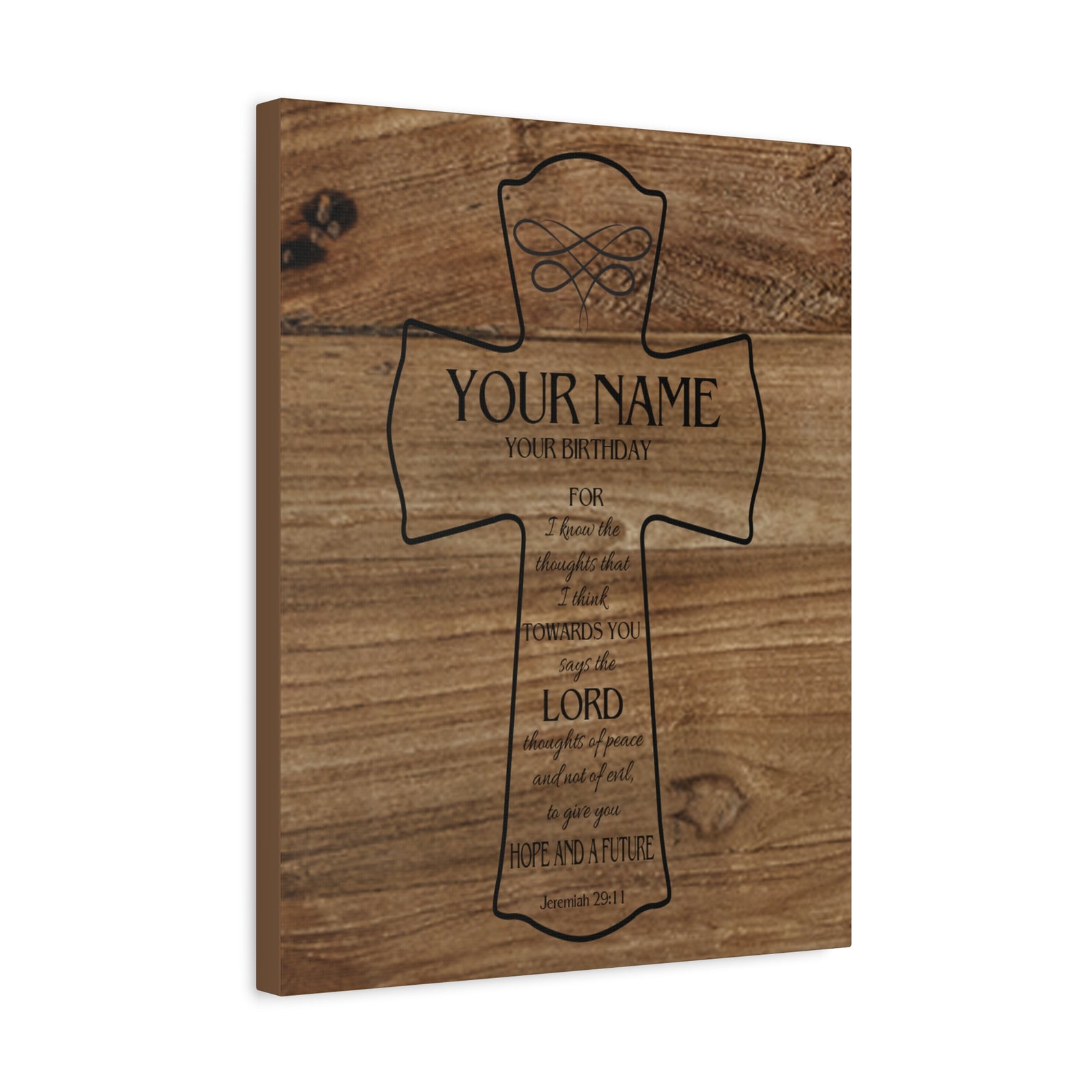 Scripture Walls Personalized Hope and a Future Jeremiah 29:11 Bible Chapter Canvas Christian Wall Art Ready to Hang-Express Your Love Gifts