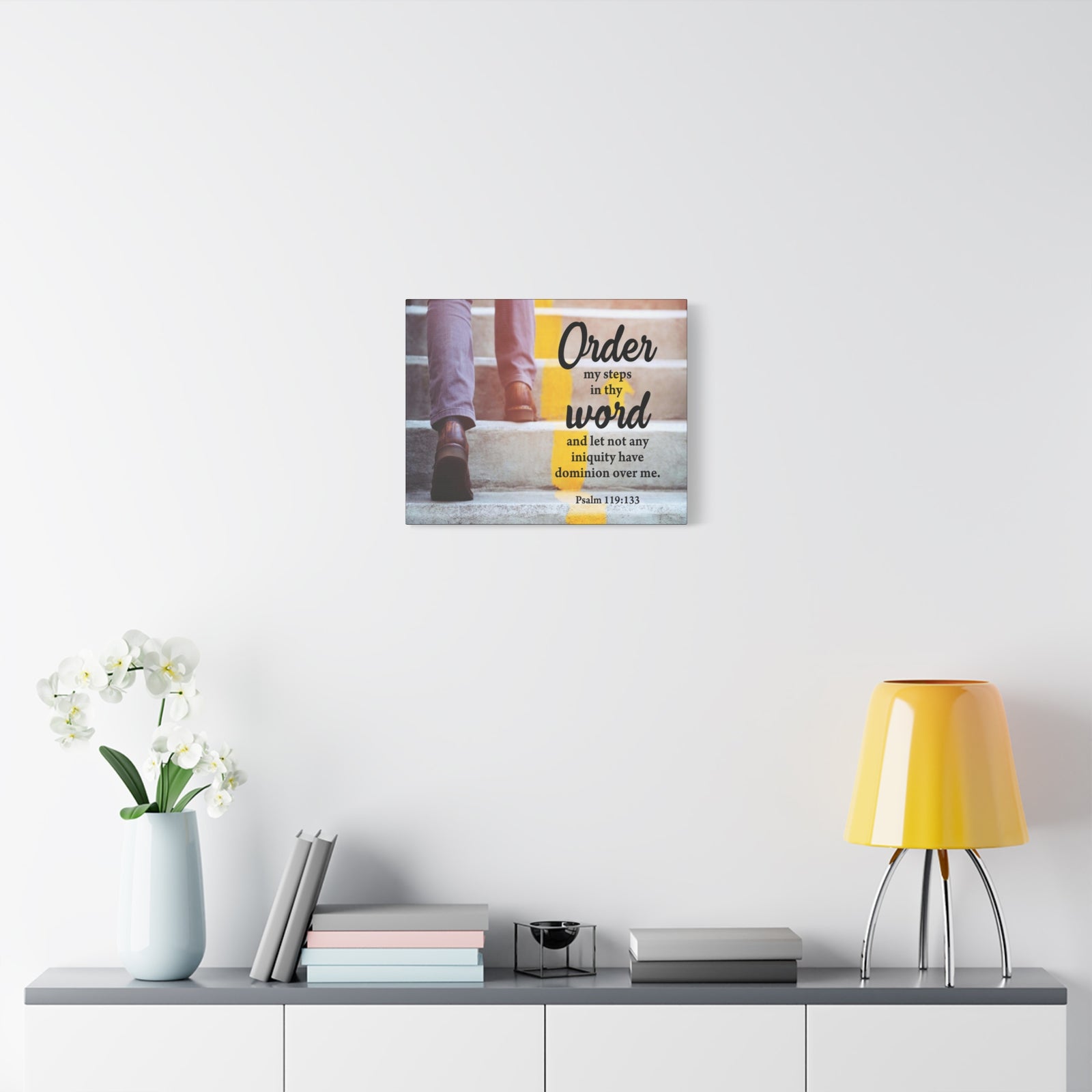 Scripture Canvas Dominion Over Me Psalm 119:133 Christian Wall Art Bible Verse Print Ready to Hang-Express Your Love Gifts