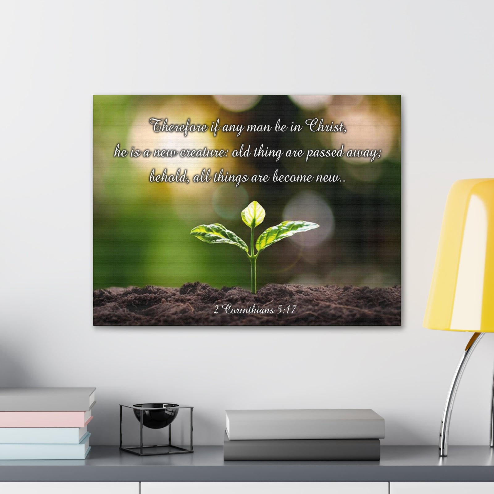 Scripture Walls Men Be in Christ 2 Corinthians 5:17 Christian Wall Art Print Ready to Hang Unframed-Express Your Love Gifts