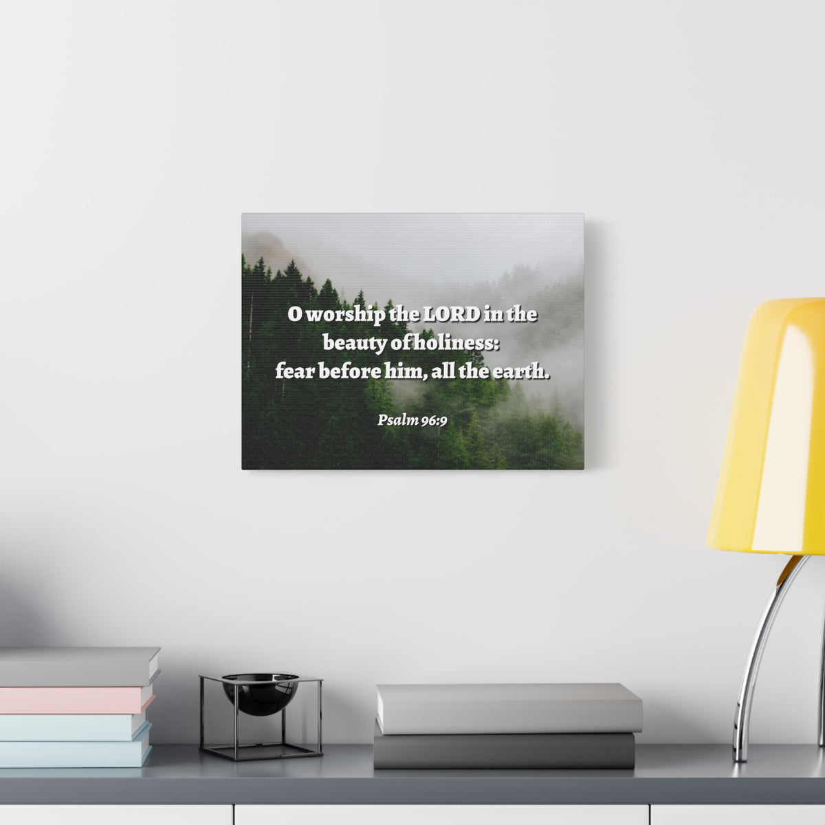 Scripture Walls Beauty Of Holiness Psalm 96:9 Bible Verse Canvas Christian Wall Art Ready to Hang-Express Your Love Gifts
