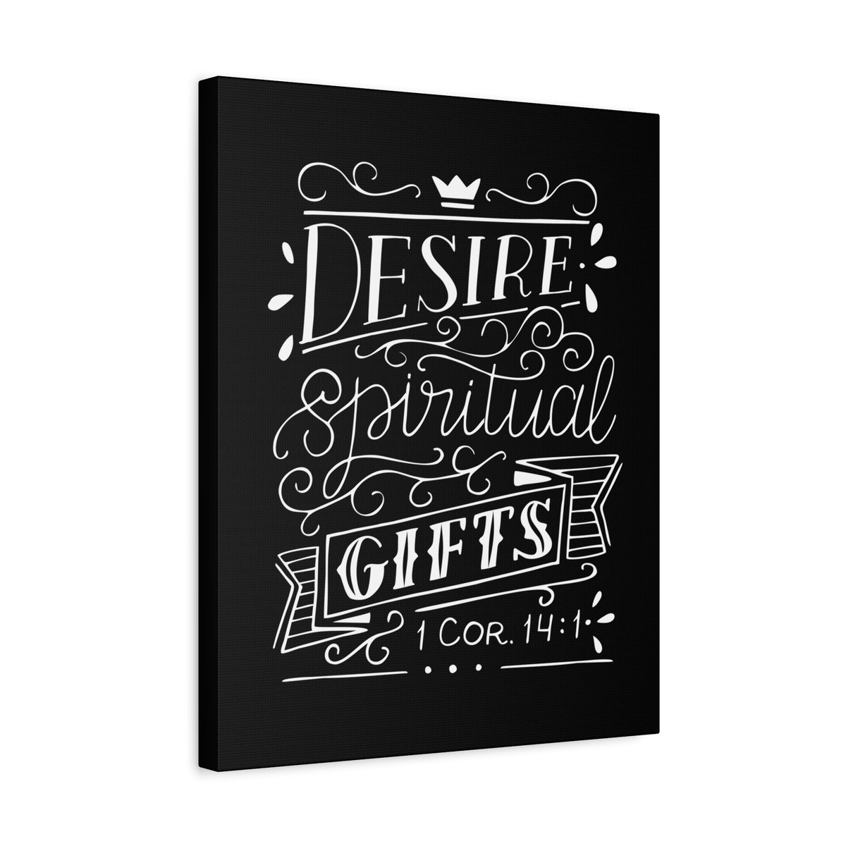 Scripture Canvas Desire Spiritual Gifts 1 Corinthians 14:1 Christian Wall Art Bible Verse Print Ready To Hang-Express Your Love Gifts