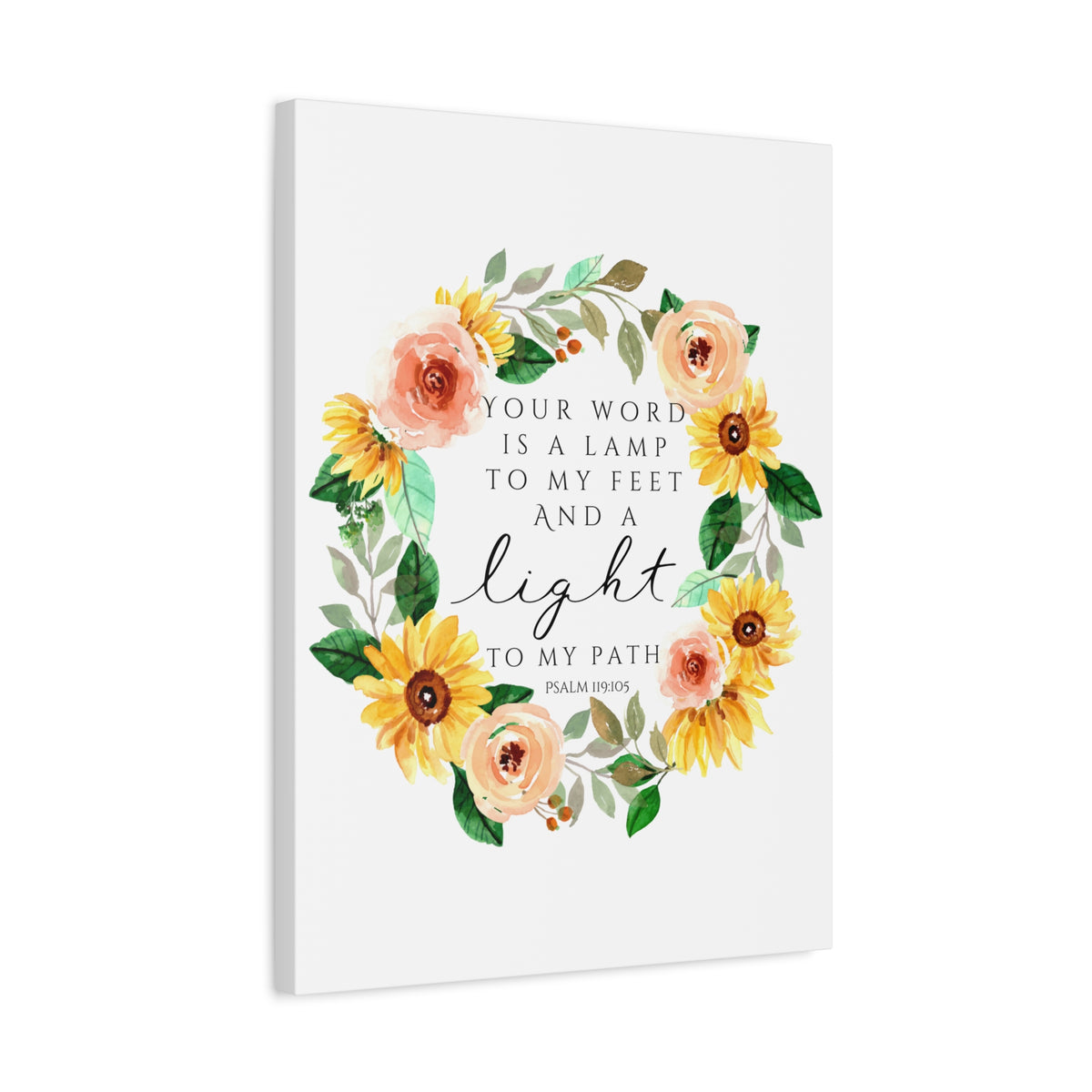 Scripture Walls Psalm 119:105 To My Path Bible Verse Canvas Christian Wall Art Ready to Hang Unframed-Express Your Love Gifts