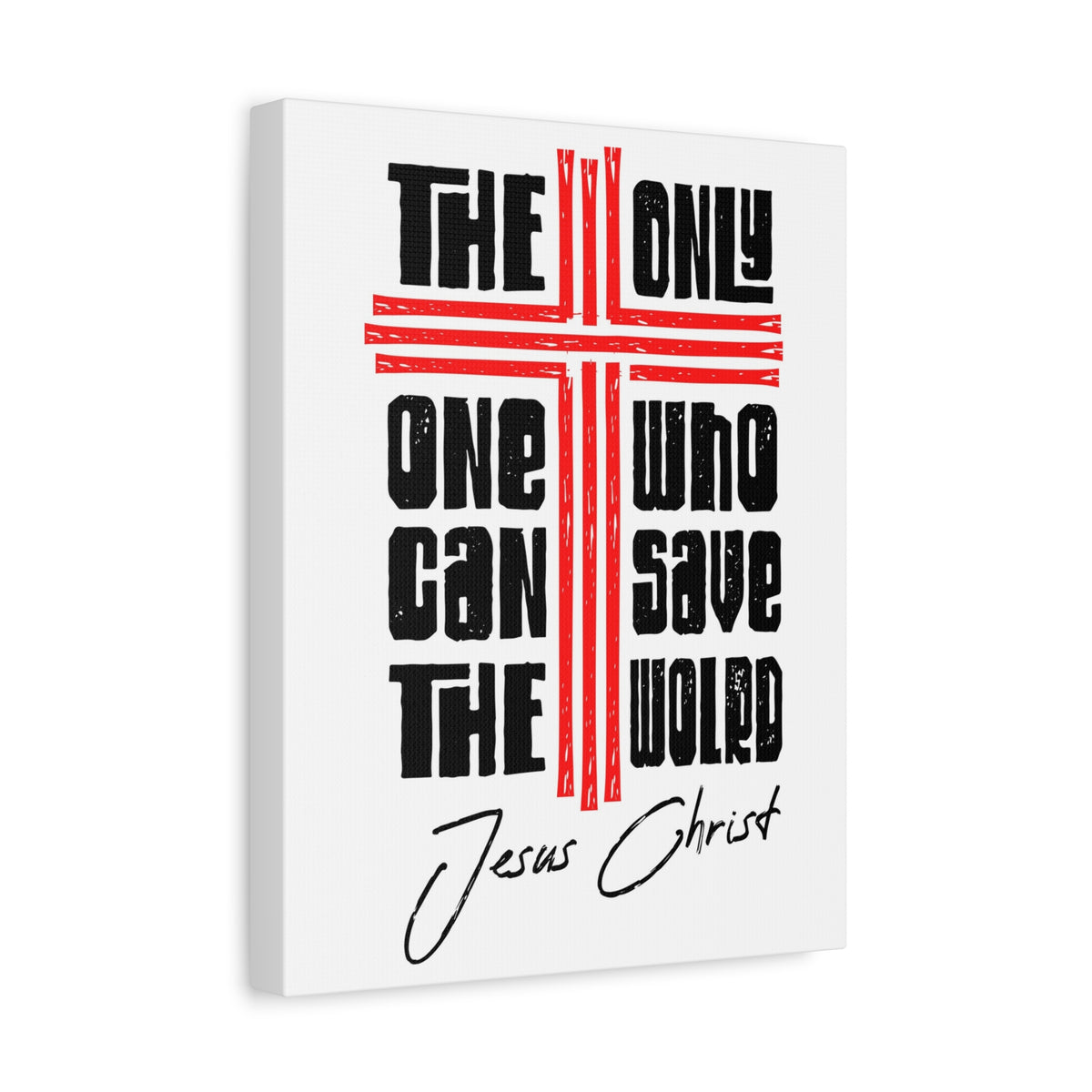 Scripture Walls Only Jesus Can Save Bible Verse Canvas Christian Wall Art Ready to Hang Unframed-Express Your Love Gifts
