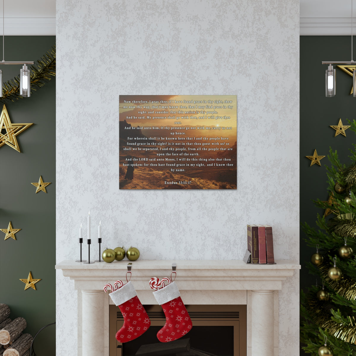 Scripture Walls Exodus 33:13-17 KJV Bible Verse Canvas Christian Wall Art Ready to Hang Unframed-Express Your Love Gifts