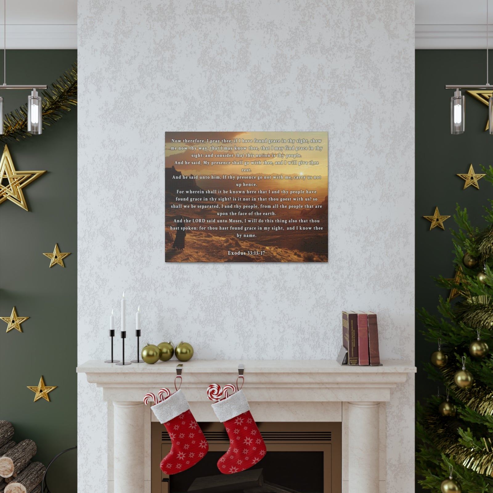 Scripture Walls Exodus 33:13-17 KJV Bible Verse Canvas Christian Wall Art Ready to Hang Unframed-Express Your Love Gifts