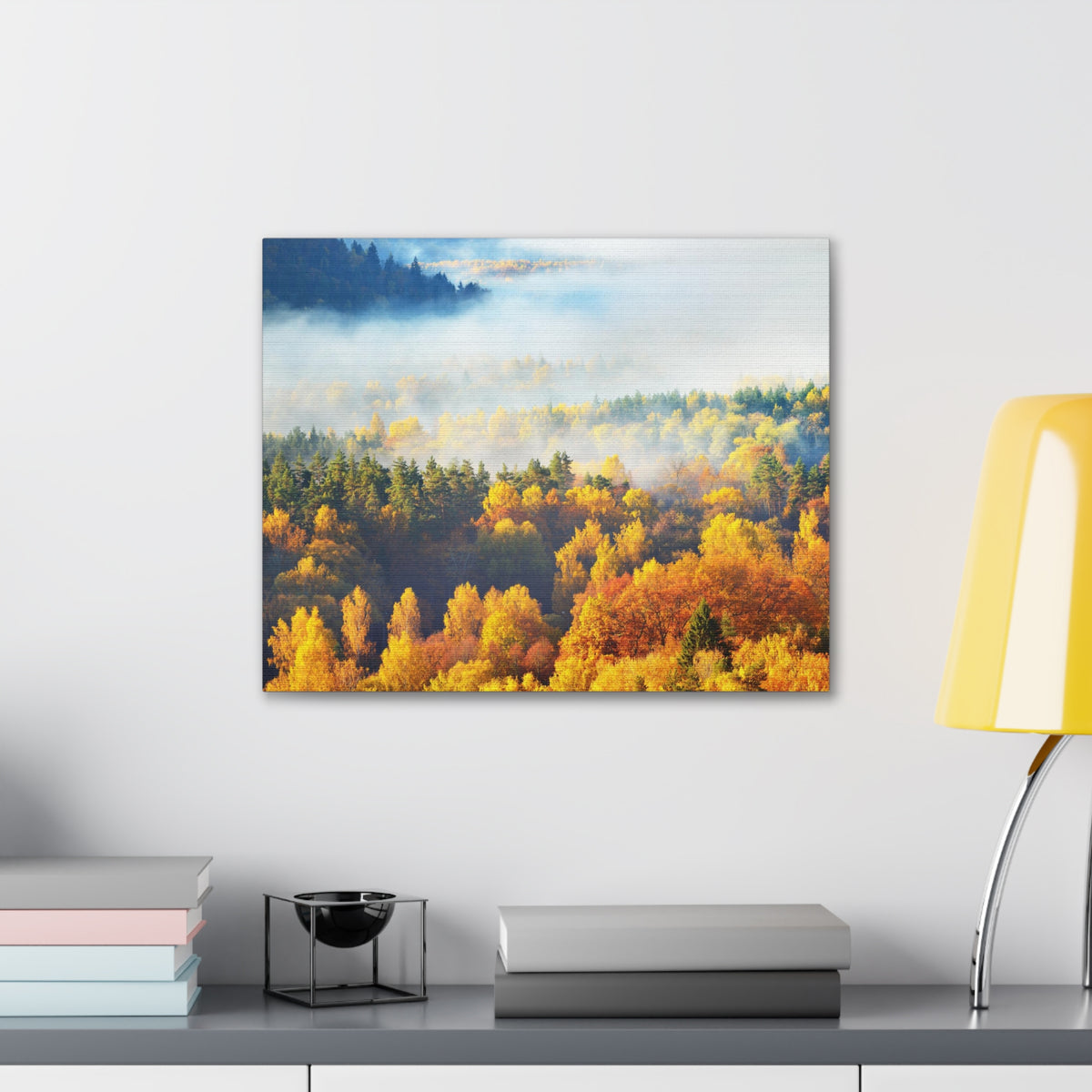 Forest Mystic Autumn Nature Wilderness Photography Canvas Wall Art for Home Decor Ready-to-Hang-Express Your Love Gifts