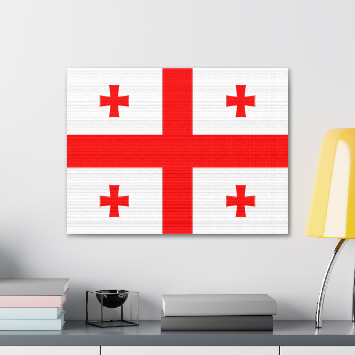 Georgia Country Flag Canvas Vibrant Wall Art Unframed Home Decor-Express Your Love Gifts