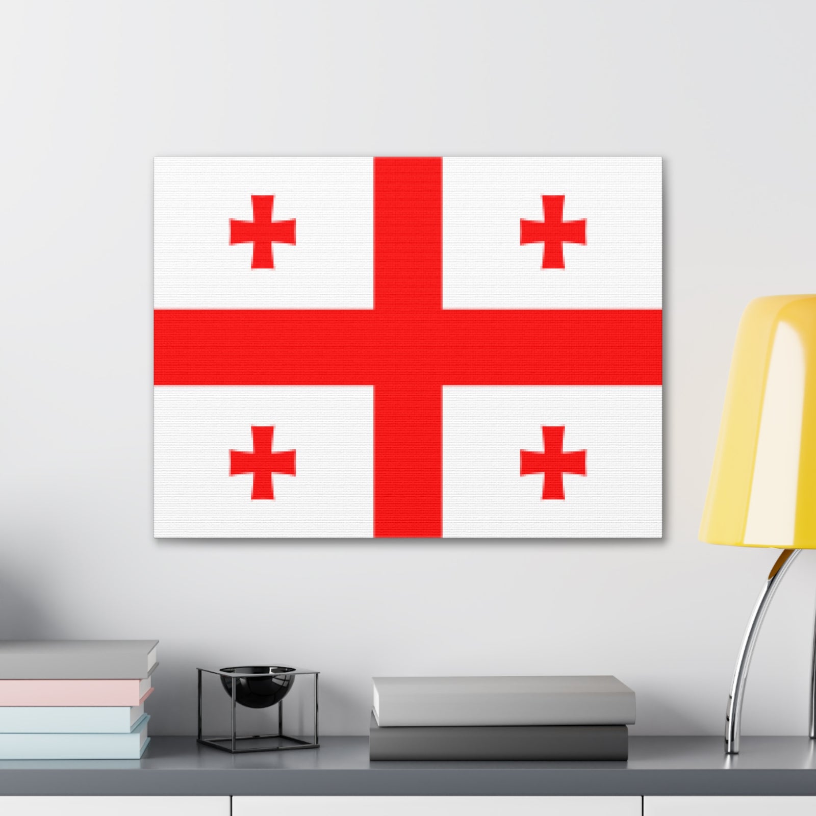 Georgia Country Flag Canvas Vibrant Wall Art Unframed Home Decor-Express Your Love Gifts