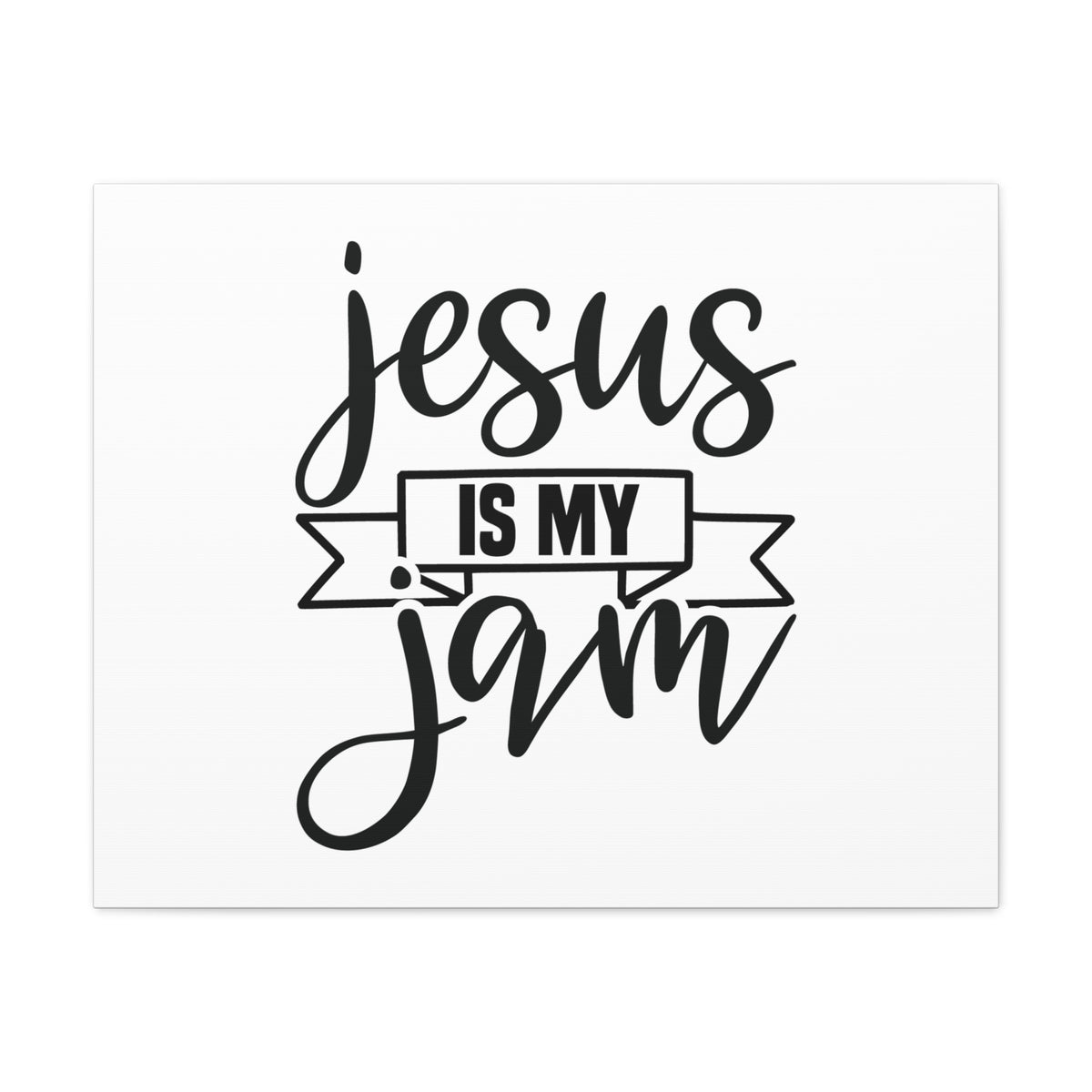 Scripture Canvas Jesus Is My Jam Psalm 27:12 Christian Wall Art Bible Verse Print Ready to Hang-Express Your Love Gifts