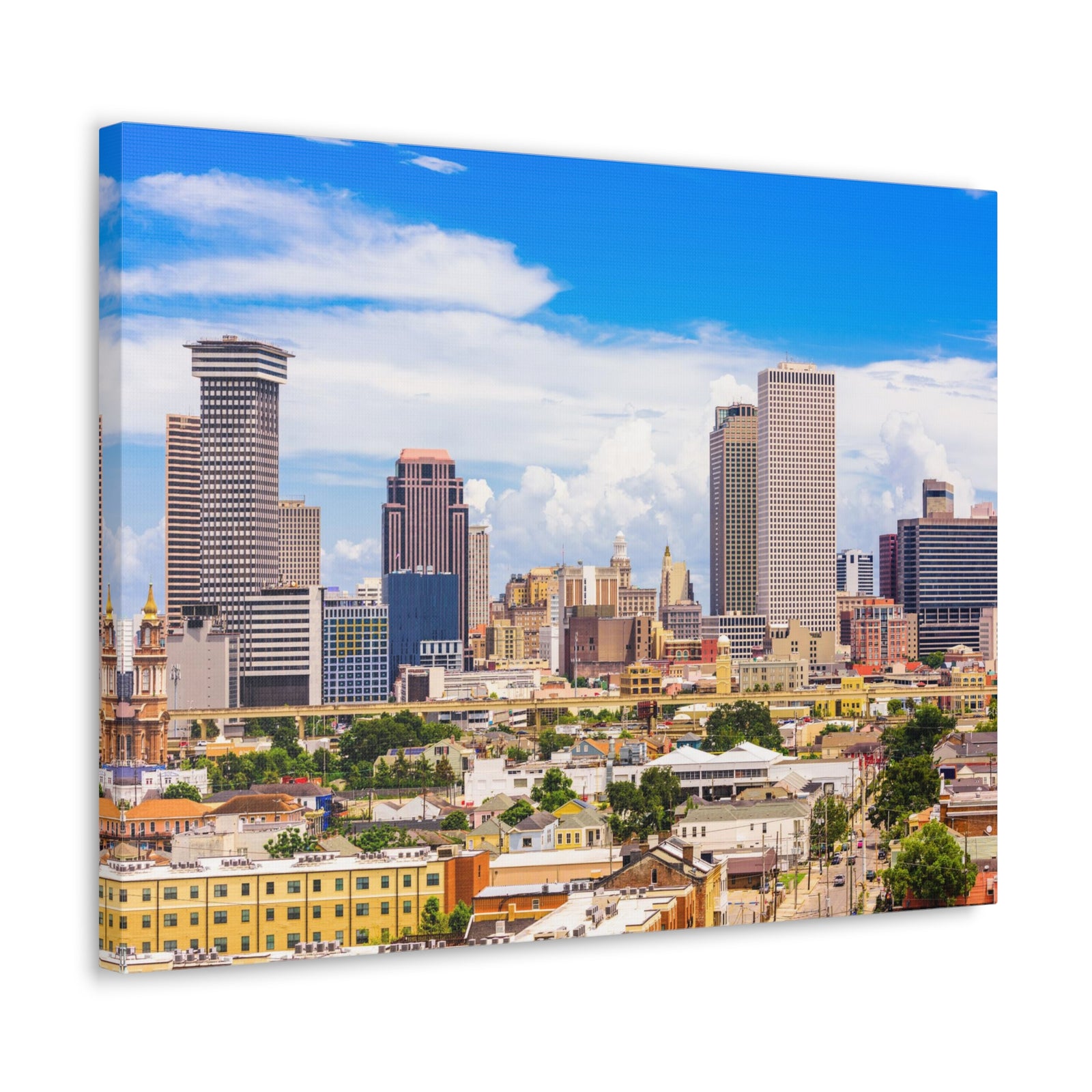 New Orleans Daytime Skyline Canvas Artwork High-Quality Breathtaking Stunning Cityscape for Home Decor Ready to Hang-Express Your Love Gifts