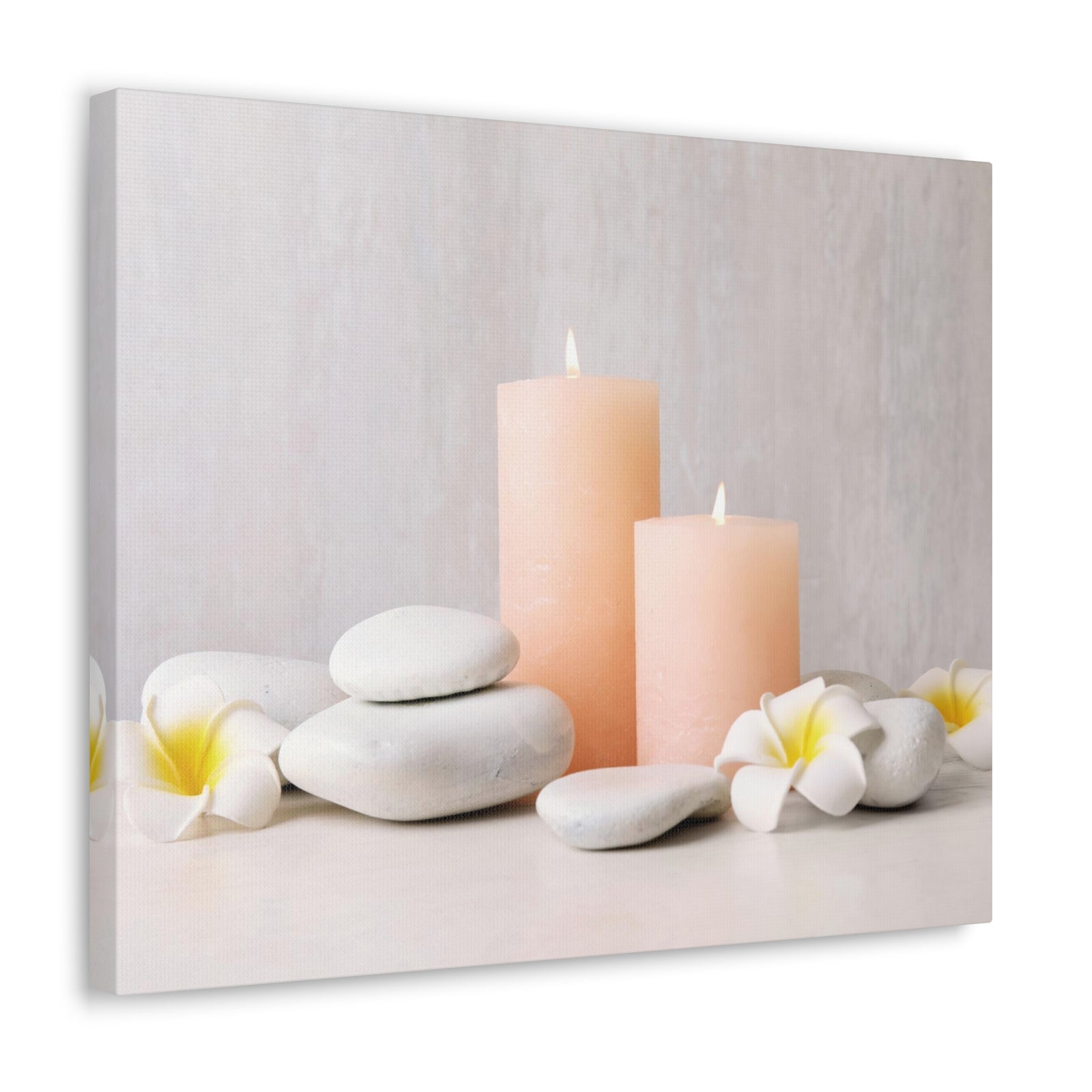 Lighted Candles and Flowers Forest Floral Nature Photography Canvas Wall Art for Home Decor Ready-to-Hang-Express Your Love Gifts