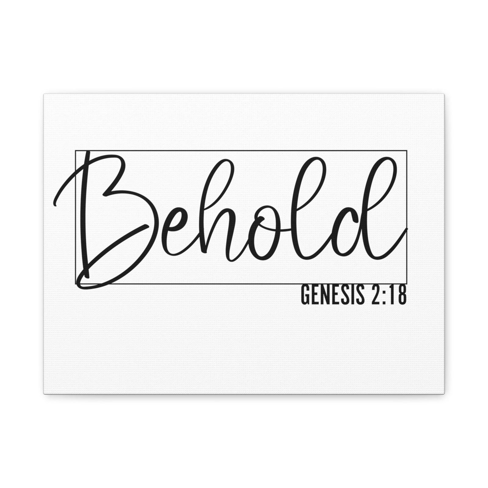 Scripture Walls Genesis 2:18 Behold Bible Verse Canvas Christian Wall Art Ready to Hang Unframed-Express Your Love Gifts