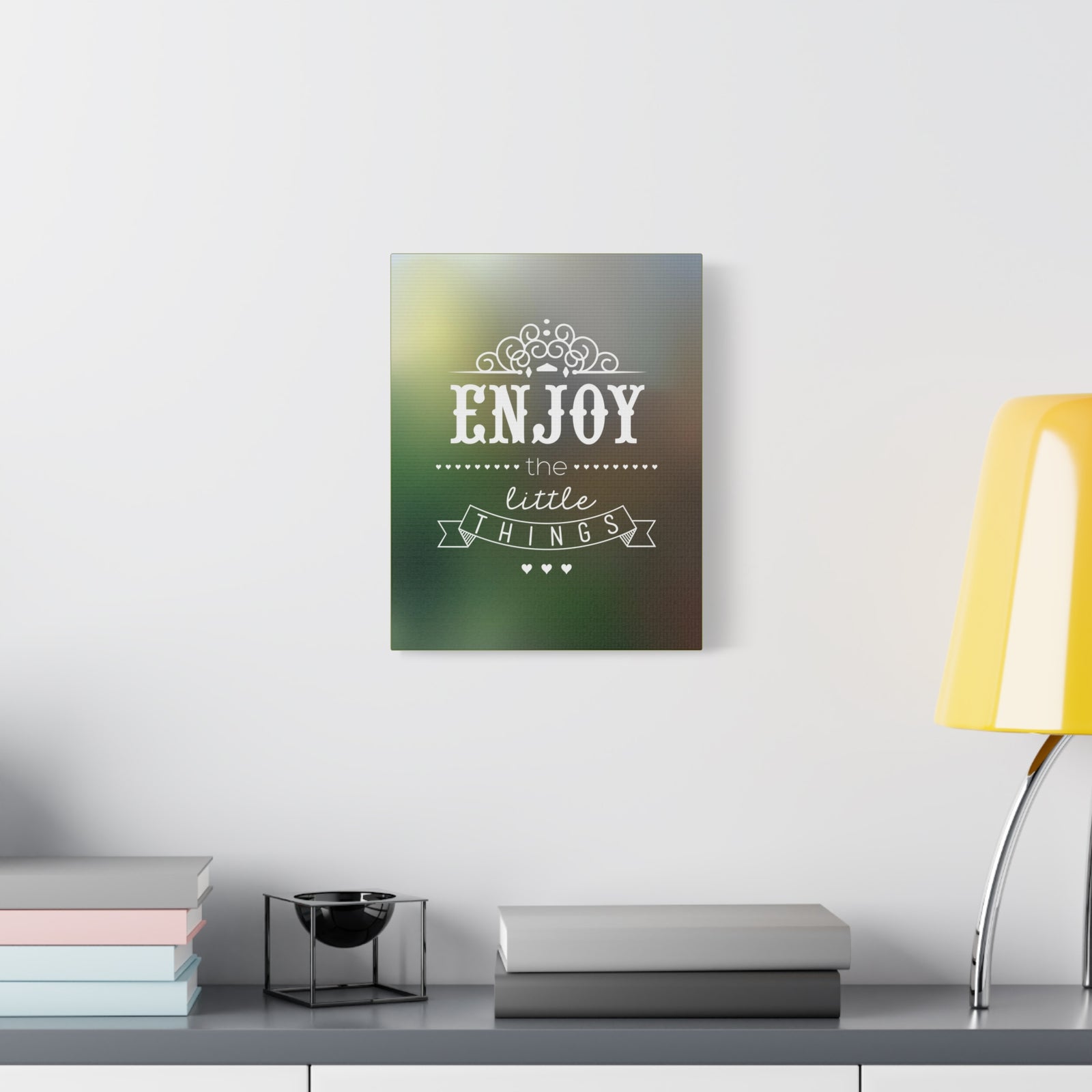 Inspirational Wall Art Enjoy The Little Things Motivation Wall Decor for Home Office Gym Inspiring Success Quote Print Ready to Hang-Express Your Love Gifts