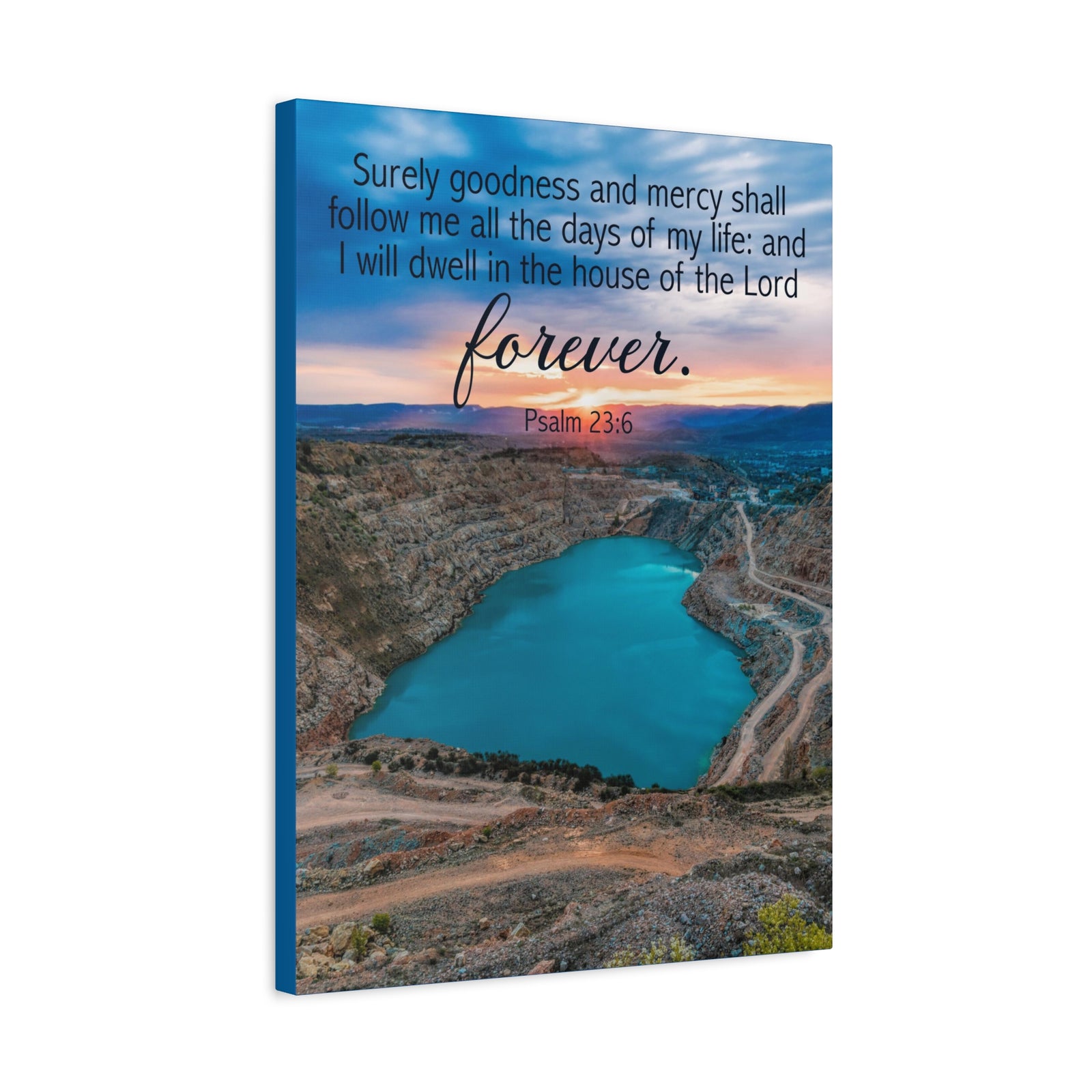 Scripture Walls Psalm 23:6 Forever Christian Wall Art Bible Verse Print Ready to Hang-Express Your Love Gifts