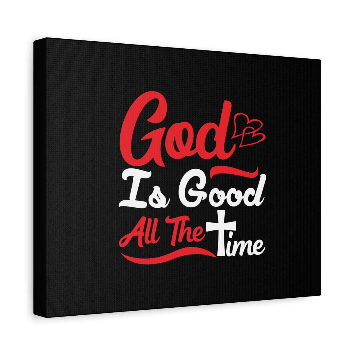 Scripture Canvas God Is Good All The Time Psalm 100:5 Christian Wall Art Bible Verse Print Ready to Hang-Express Your Love Gifts