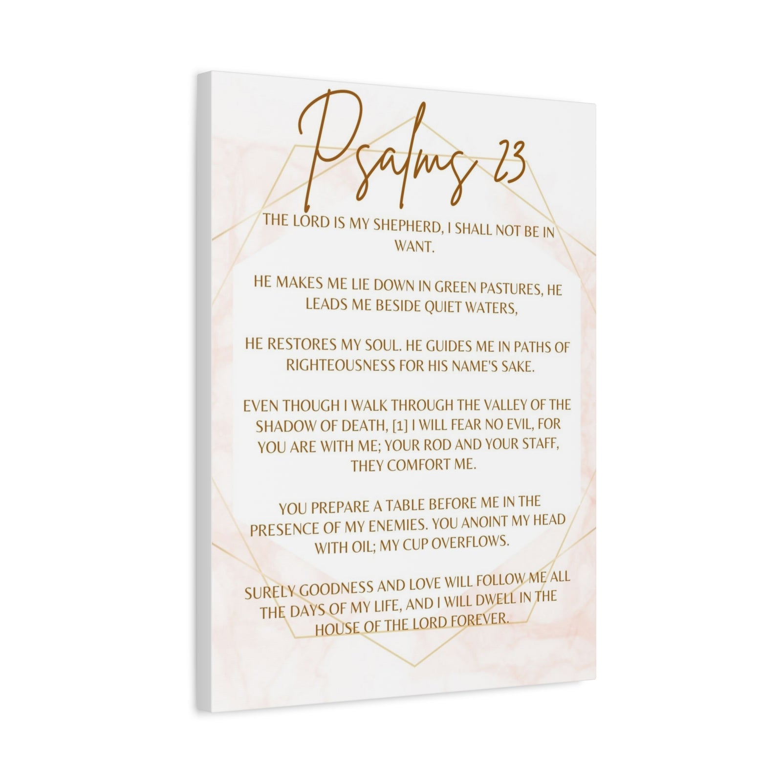 Scripture Canvas The Lord Is My Shepherd Psalms 23 Christian Wall Art Bible Verse Print Ready to Hang-Express Your Love Gifts