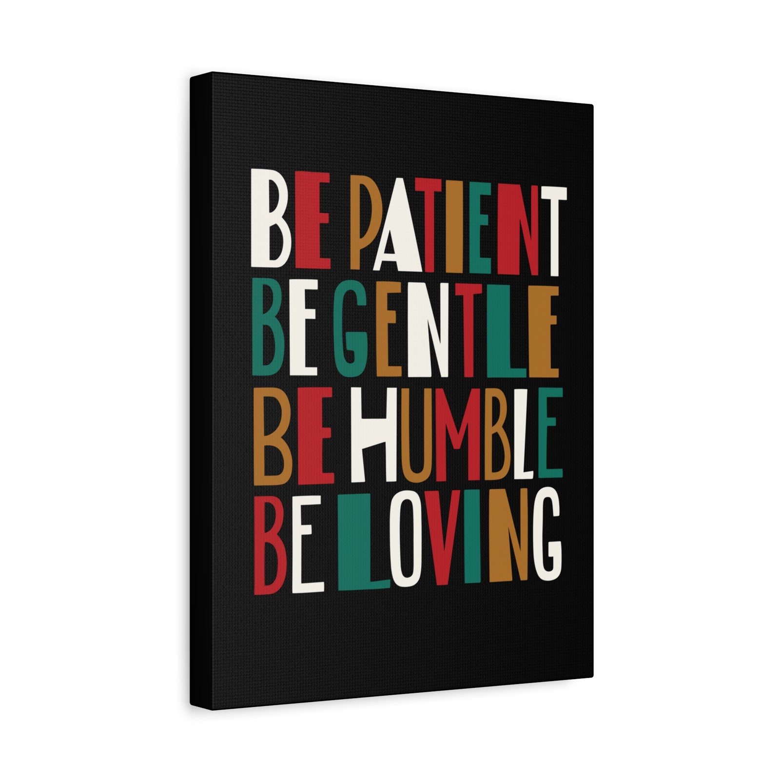 Scripture Canvas Be Patient Be Gentle 1 Timothy 6:11 Christian Wall Art Bible Verse Print Ready To Hang-Express Your Love Gifts