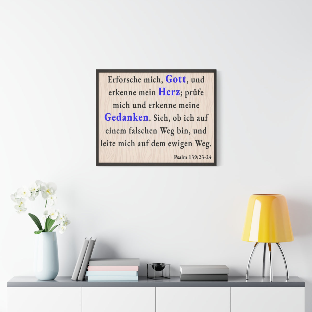 Scripture Walls Psalm 139:23-24 Search Me God German Bible Verse Canvas Christian Wall Art Ready to Hang Unframed-Express Your Love Gifts