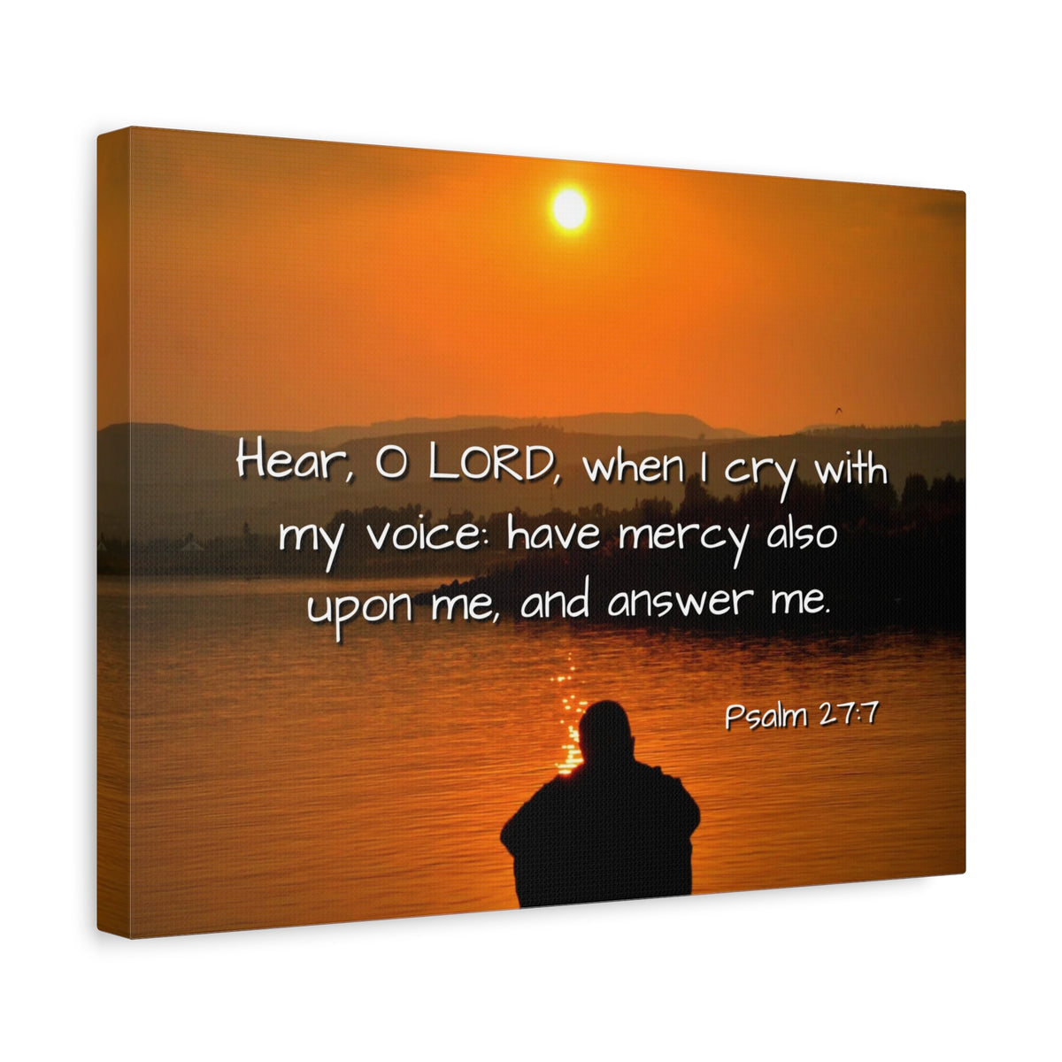 Scripture Walls Have Mercy Psalm 27:7 Bible Verse Canvas Christian Wall Art Ready to Hang-Express Your Love Gifts