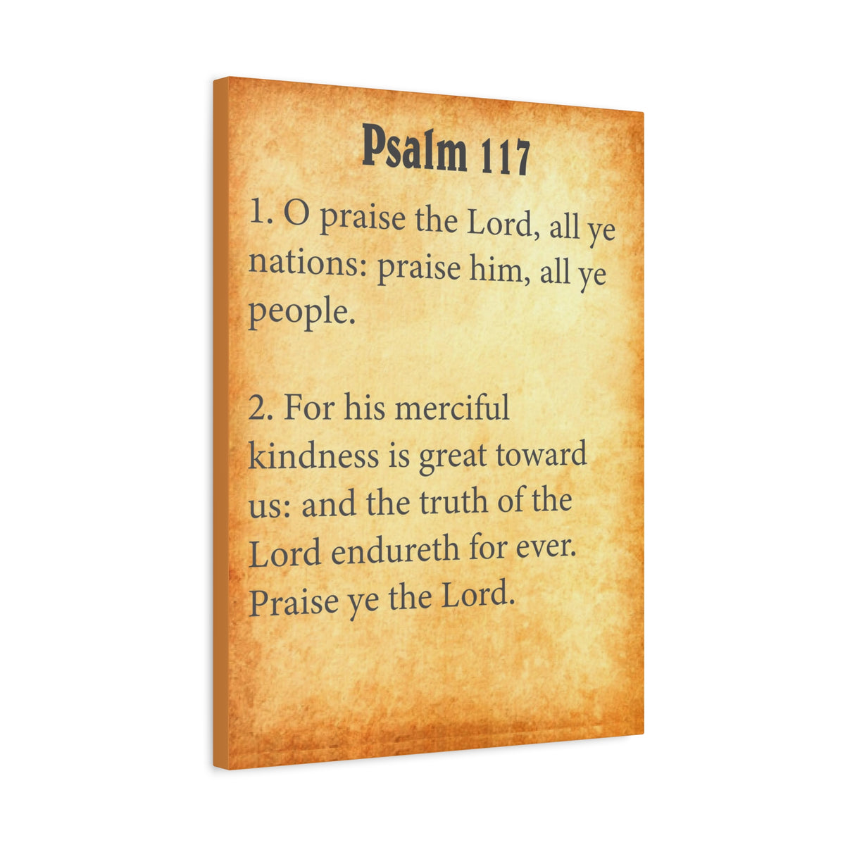 Scripture Walls Psalm 117 Gold Bible Chapter Canvas Christian Wall Art Ready to Hang-Express Your Love Gifts