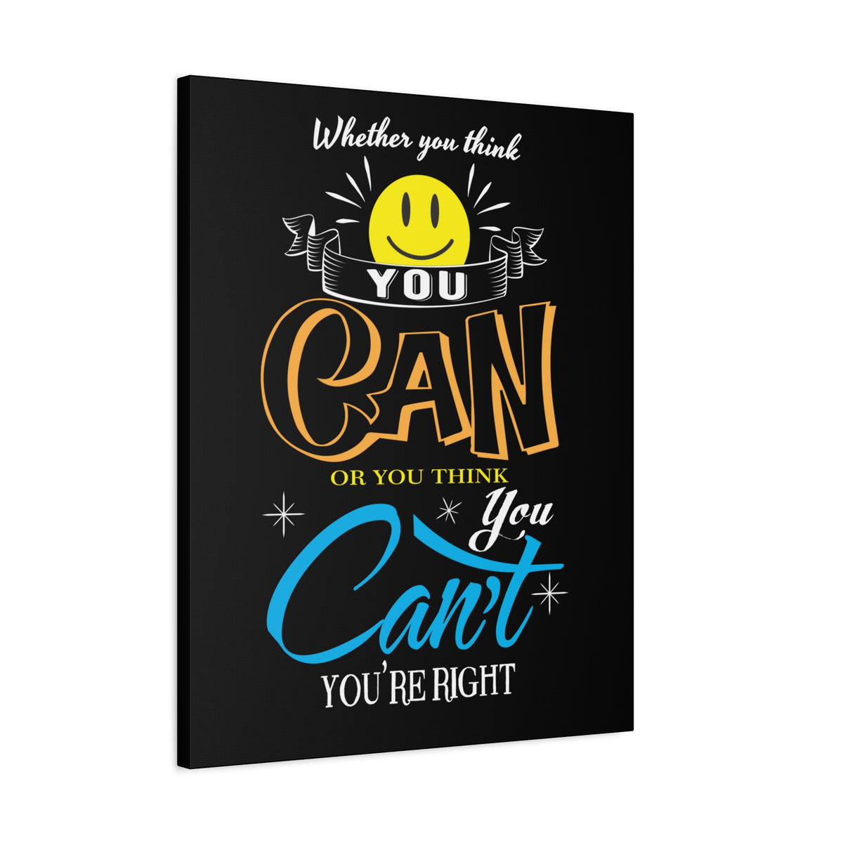Inspirational Quote Canvas You Can Wall Art Motivational Motto Inspiring Prints Artwork Decor Ready to Hang-Express Your Love Gifts