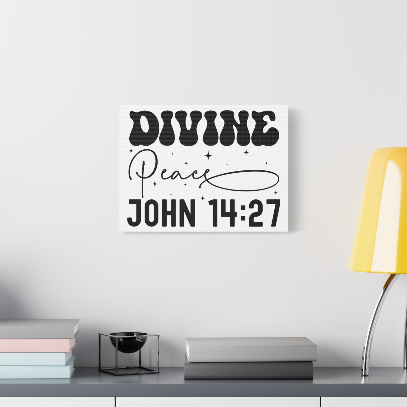 Scripture Walls John 14:27 Divine Peace Bible Verse Canvas Christian Wall Art Ready to Hang Unframed-Express Your Love Gifts
