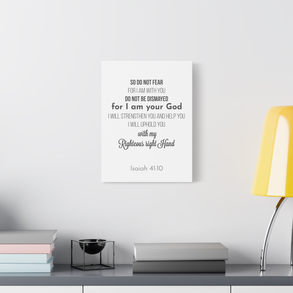 Scripture Canvas Uphold You Isaiah 41:10 Christian Wall Art Bible Verse Print Ready to Hang-Express Your Love Gifts
