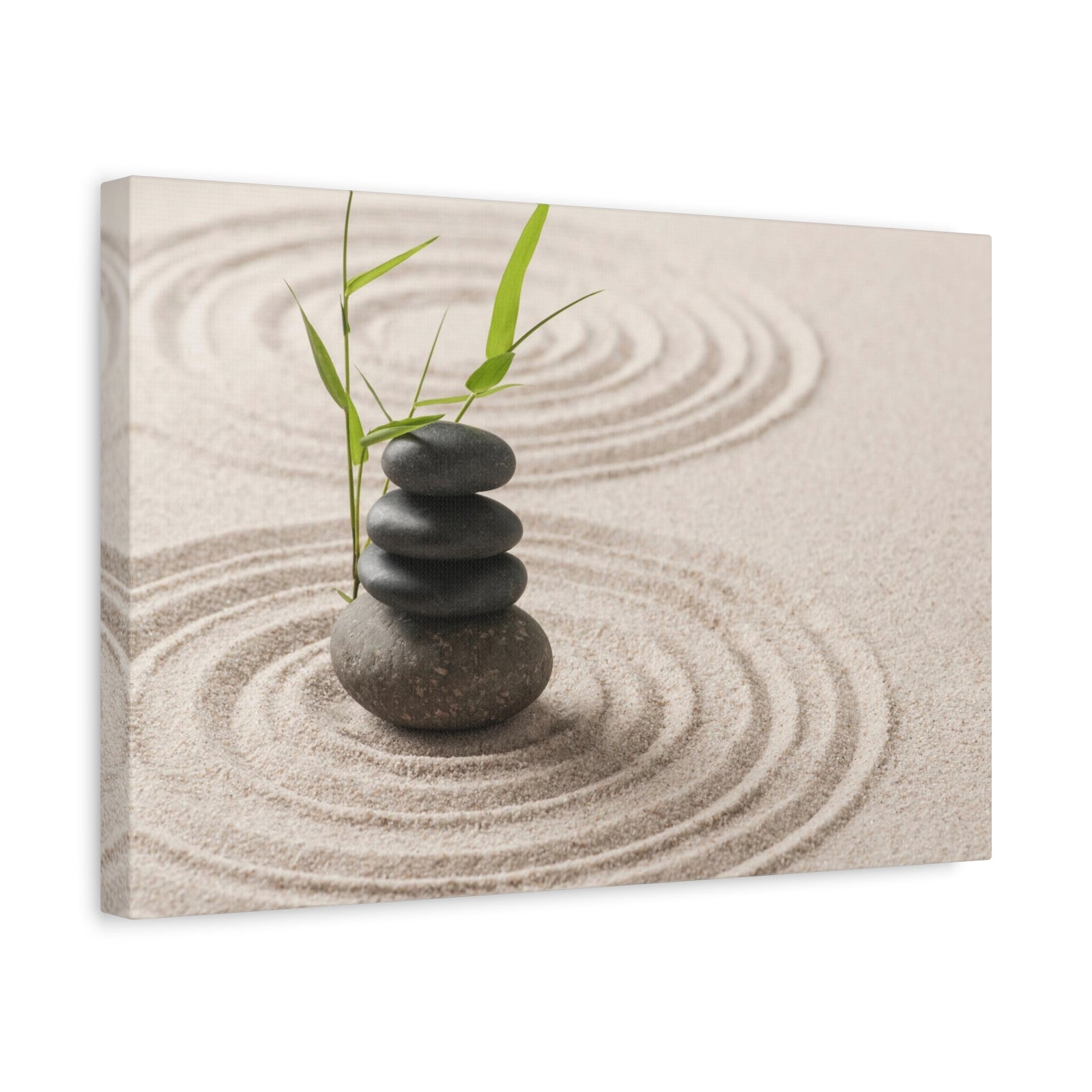 Zen Stones Sand Forest Floral Nature Photography Canvas Wall Art for Home Decor Ready-to-Hang-Express Your Love Gifts