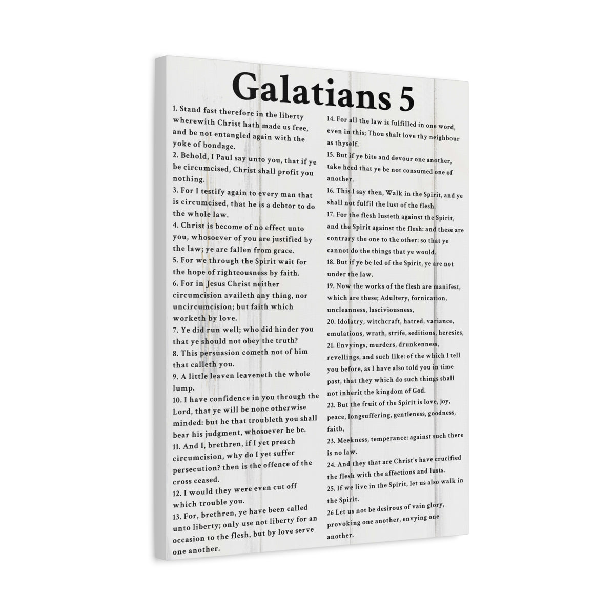 Scripture Walls Galatians 5 Fruit of the Spirit White Bible Verse Canvas Christian Wall Art Ready to Hang Unframed-Express Your Love Gifts