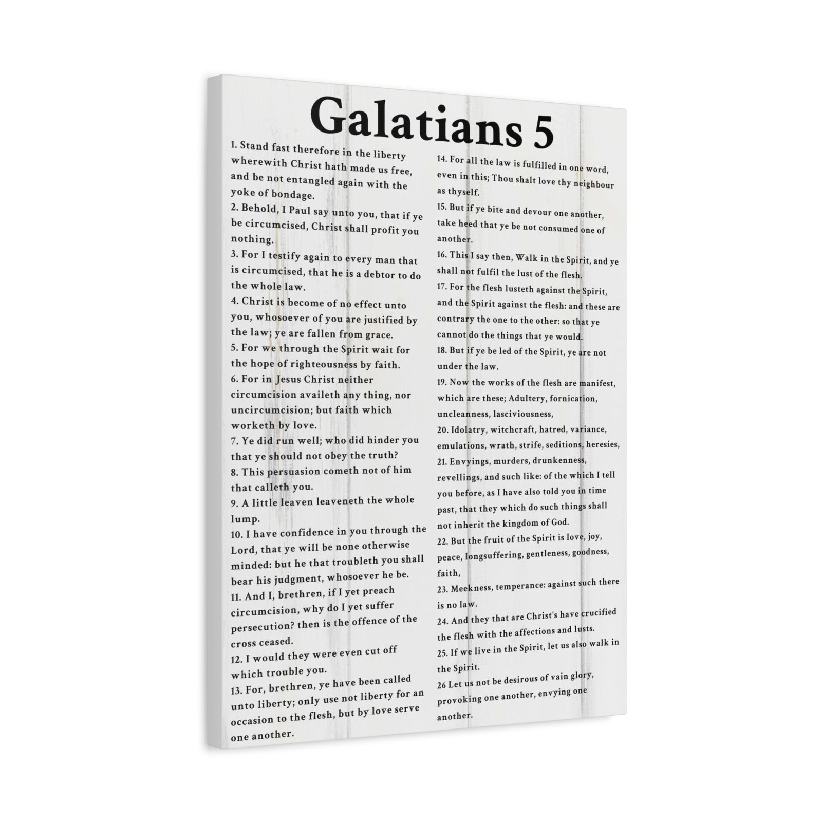 Scripture Walls Galatians 5 Fruit of the Spirit White Bible Verse Canvas Christian Wall Art Ready to Hang Unframed-Express Your Love Gifts